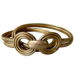 Vintage gold tone statement belt stretch